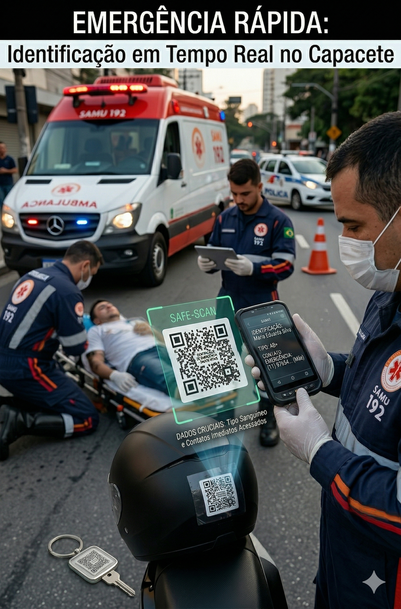Identificação no Capacete
